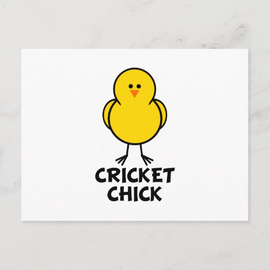 Cricket Chick Briefkaart (Voorkant)