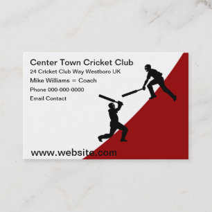 Cricket Club Modern Simple Visitekaartjes