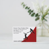 Cricket Club Moderne Simple Cartes de visite (Debout devant)