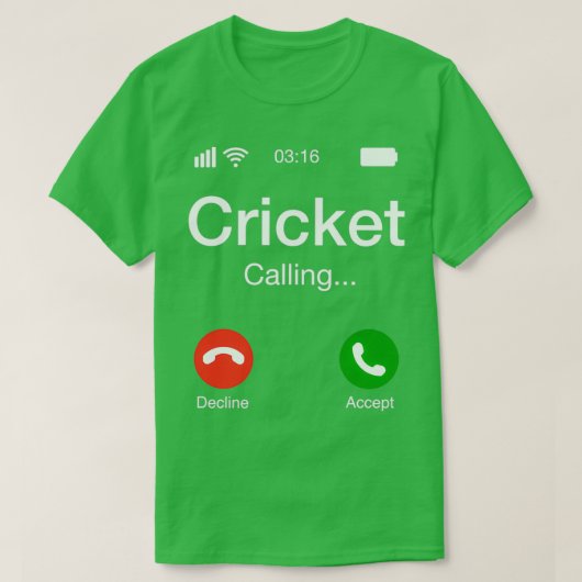 Cricket Cricket Cricket Phone 2 T-shirt (Design voorkant)