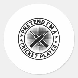 Cricket Cricket Game - Doe alsof ik een cricketspe Ronde Sticker