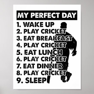 Cricket Dag Plan Cricket Speler Poster