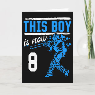 Cricket - Deze jongen is nu 8 jaar oud 8e verjaard Kaart