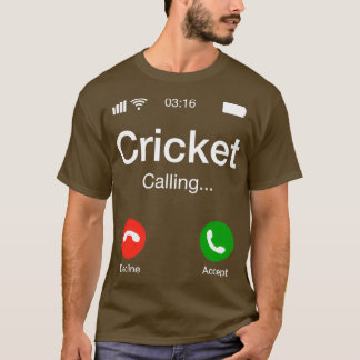Cricket die de Telefoon van Cricket roept T-shirt