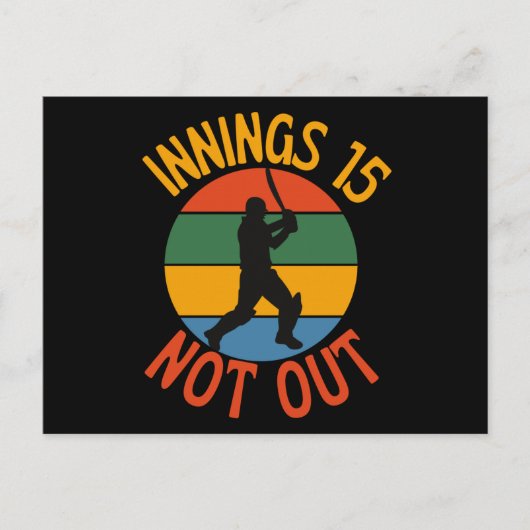 Cricket Fan 15-jarige verjaardag niet uit Briefkaart (Voorkant)