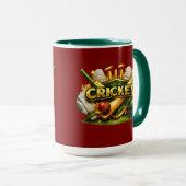Cricket Gold Emblem Sport Inspired Combo Mug Mok (Voorkant rechts)