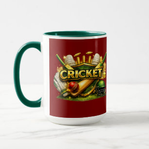 Cricket Gouden Embleem Sport Geïnspireerde Combo M Mok