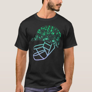 Cricket Helm voor cricketer Boys Cricket T-shirt