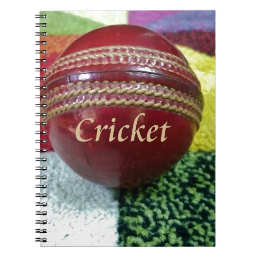 Cricket het spel dat we graag spelen, eten, slapen notitieboek (Voorkant)