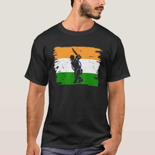 Cricket Indiase spelers vlag van India Cricket PLA T-shirt (Voorkant)