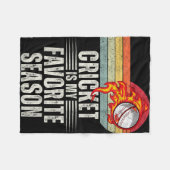 Cricket Is My Favorite Season Fleece Deken (Voorkant (Horizontaal))