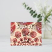 Cricket Ma vie J'aime Cricket sport Cartes postale (Debout devant)