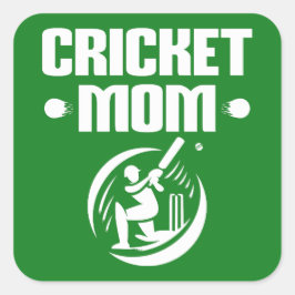 Cricket Mom Cricket Son Cricket Lover Moeder Vierkante Sticker
