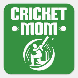 Cricket Mom Cricket Son Cricket Lover Moeder Vierkante Sticker