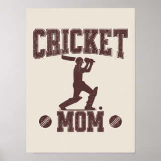 Cricket Mom Sportliefhebber Cricket Lover Moeder Poster