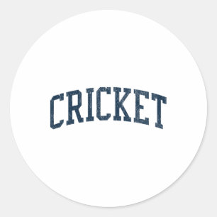 Cricket Nc Vintage Atletische Sporten Jsn2 Navy Pr Ronde Sticker