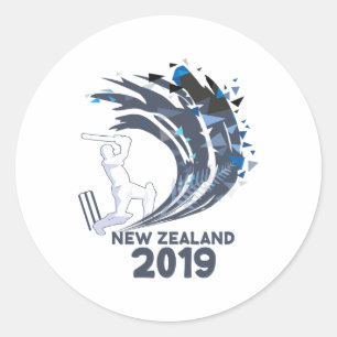 Cricket Nieuw-Zeeland Ronde Sticker