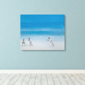 Cricket op het strand 2012 canvas afdruk (Insitu (Houten vloer))