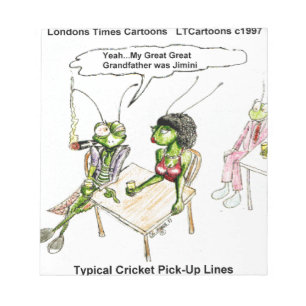 Cricket Opmopregels Grappig Notitieblok