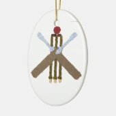 Cricket Oval Tree Ornament (Links)