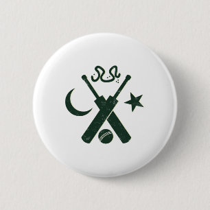 Cricket Pakistan (gele Ster Urdu) Ronde Button 5,7 Cm