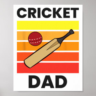 Cricket Papa Grappige Cricket Vader Poster