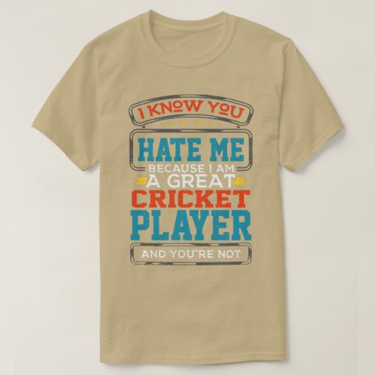 Cricket Player1 T-shirt (Design voorkant)