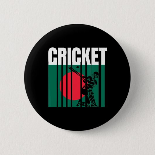 Cricket Player 5 Ronde Button 5,7 Cm (Voorkant)