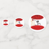 cricket Player op de bal, Confetti (Achterkanten)