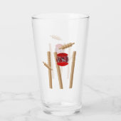 cricket Player op de bal, Glas (Achterkant)