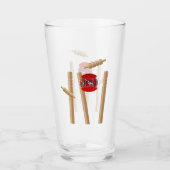 cricket Player op de bal, Glas (Voorkant)