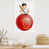 Cricket Player Poster (Keuken)