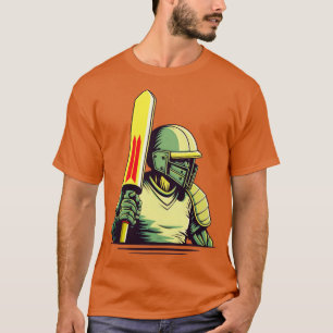 Cricket Player Retro Cricket (2) T-shirt