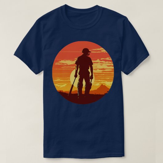 Cricket Player Retro Cricket (5) T-shirt (Design voorkant)