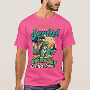 Cricket Player Serial Cricketer op los T-shirt