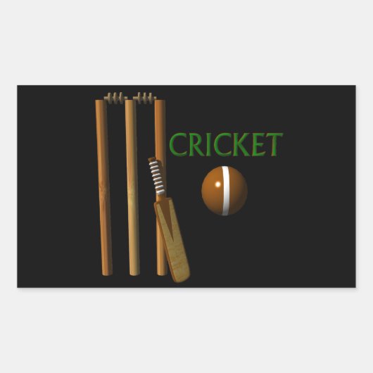 Cricket Rechthoekige Sticker (Voorkant)
