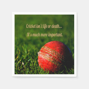Cricket Red Ball Funny Motivatie Servet
