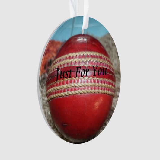 Cricket : Red Hard Ball Art Print (devant)