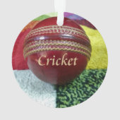 Cricket : Red Hard Ball Art Print (dos)