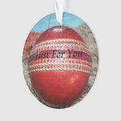 Cricket : Red Hard Ball Art Print (devant)
