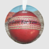 Cricket : Red Hard Ball Art Print (devant)