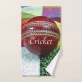 Cricket: Red Hard Ball Art Print Bad Handdoek (Handdoek)