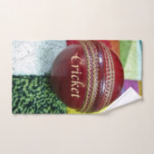 Cricket: Red Hard Ball Art Print Bad Handdoek (Handdoek)