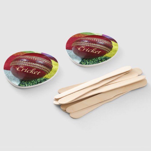 Cricket: Red Hard Ball Art Print Handwaaier (Niet-gemonteerd)