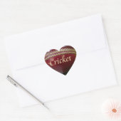 Cricket: Red Hard Ball Art Print Hart Sticker (Envelop)