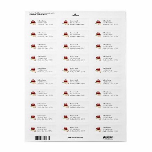 Cricket Return Address Labels (Full Sheet)