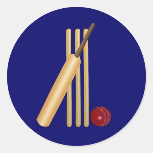 Cricket Ronde Sticker (Voorkant)