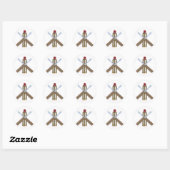 Cricket Round Sticker/label Ronde Sticker (Vel)