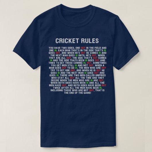 Cricket Rules Classic TShirt Classic TShirt (Design voorkant)