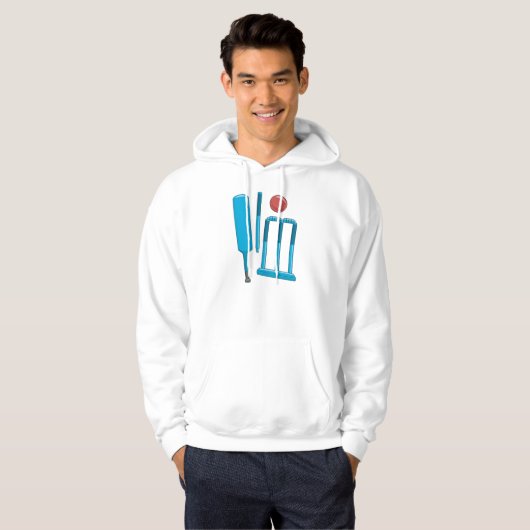 Cricket Set Mannen Hoodie (Voorkant volledig)